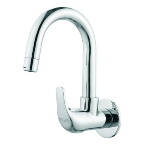 Sink Cock Swinging Spout with Wall Flange Chrome